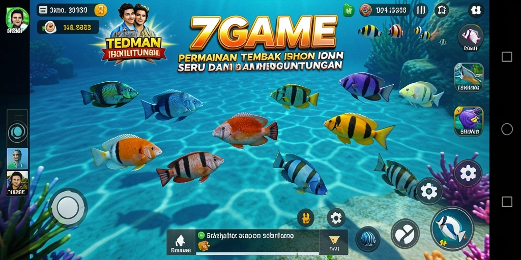 Tampilan gameplay seru dalam Tembak Ikan 7GAME.