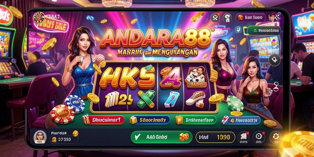 Tampilan gameplay menarik dan interaktif pada aplikasi Kasino ANDARA88.