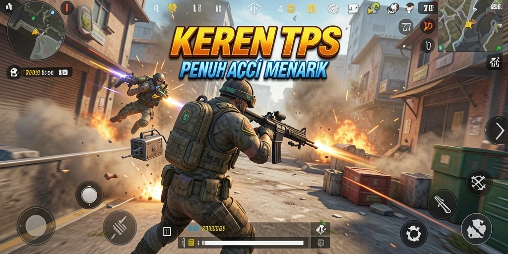 Screenshot utama KEREN77 menampilkan aksi tembak-menembak yang mendebarkan.