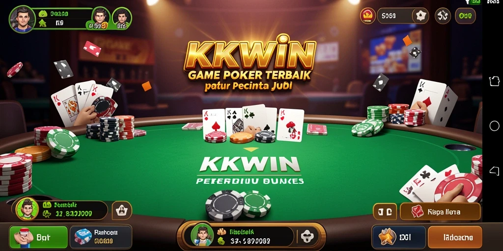 Tampilan menakjubkan dari gameplay Poker di KKWIN.