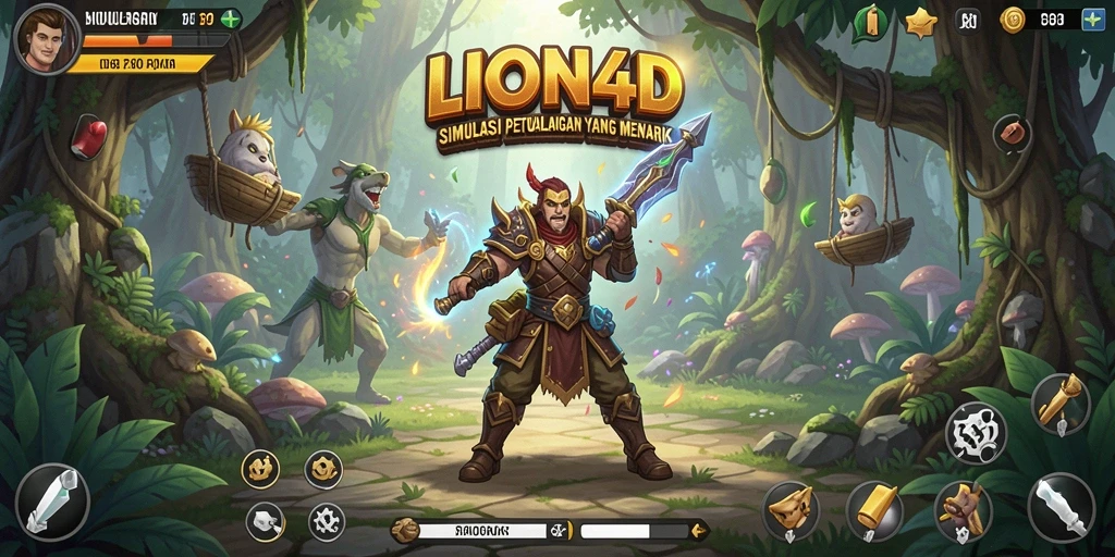 Tampilan layar gameplay LION4D yang menarik dan imersif.