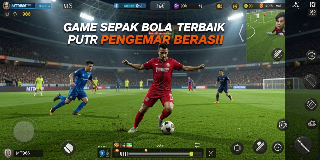 Tangkapan layar dari gameplay <strong>MT966</strong> yang menegangkan dan penuh aksi sepak bola.