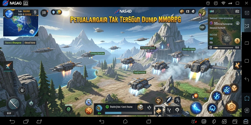 Gameplay menarik di dunia luar angkasa dalam NASA4D.