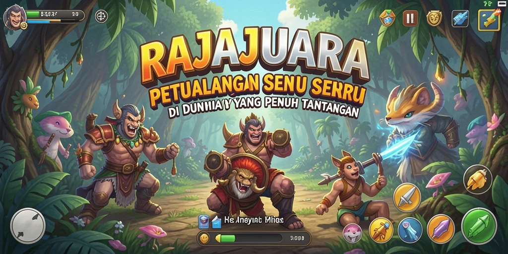 Tampilan gameplay seru dalam dunia petualangan RAJAJUARA.