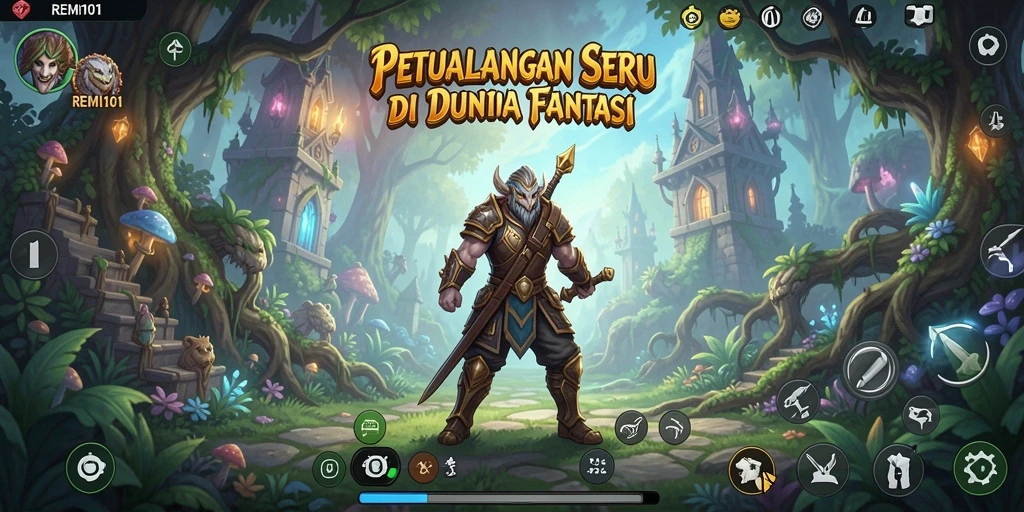 Tangkapan layar REMI101 menampilkan aksi seru dalam pertempuran ARPG.