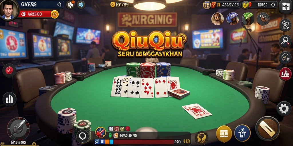 Tampilan gameplay QiuQiu yang menawan dan interaktif.