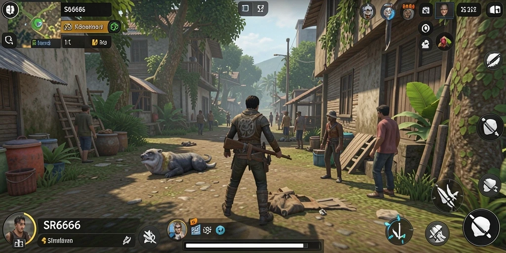 Screenshot gameplay SR6666 menampilkan aktivitas simulasi yang seru.