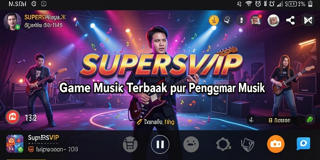 Tampilan gameplay SUPERSVIP yang interaktif dan menarik.