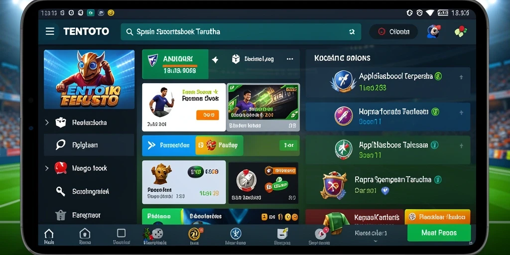 Screenshot utama TENTOTO menampilkan antarmuka taruhan yang menarik dan fungsional.