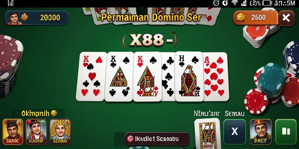 Screenshot permainan X88 menampilkan duel seru dalam permainan Domino.